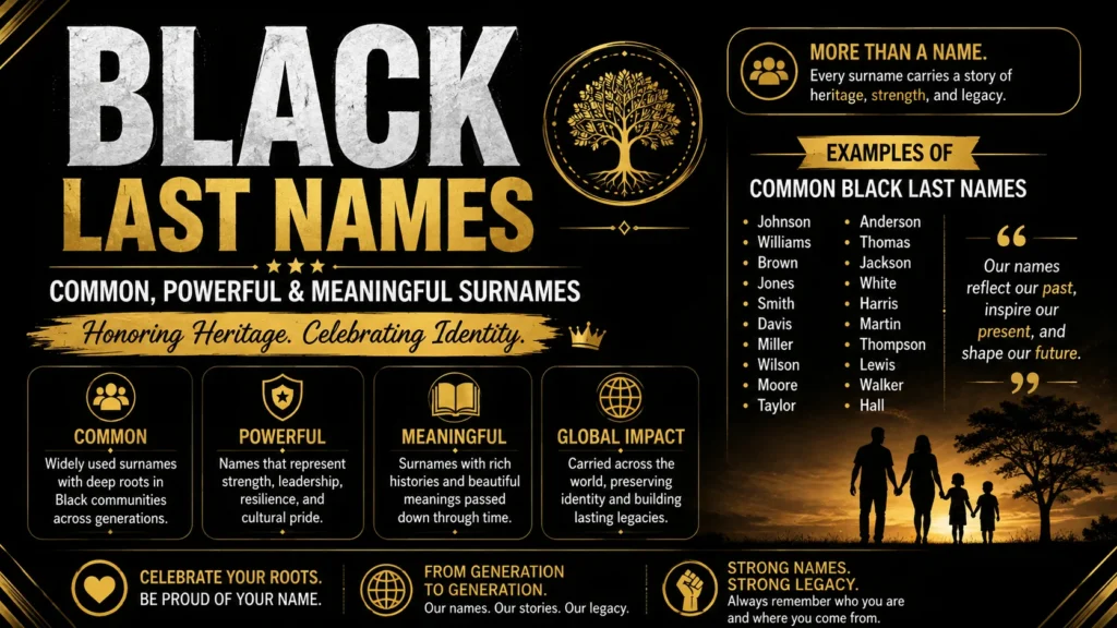 Black Last Names Common, Powerful & Meaningful Surnames