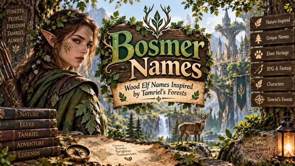 Bosmer Names Wood Elf Names Inspired by Tamriel’s Forests