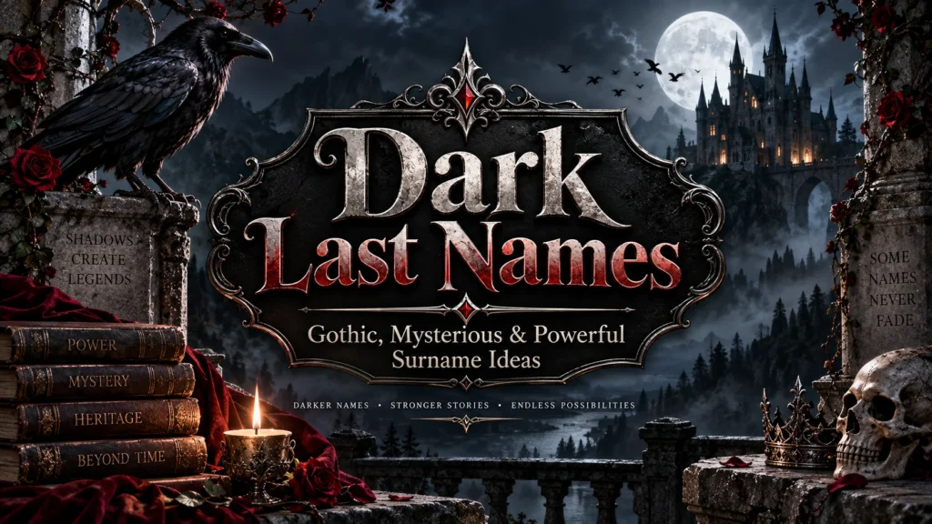 Dark Last Names: Gothic, Mysterious & Powerful Surname Ideas