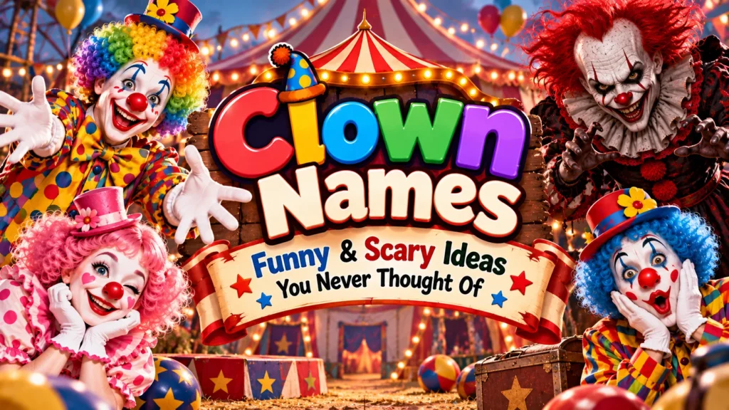 Clown Names: Funny & Scary Ideas You Never Thought Of