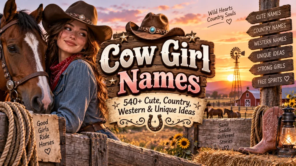 Cow Girl Names 540+ Cute, Country, Western & Unique Ideas