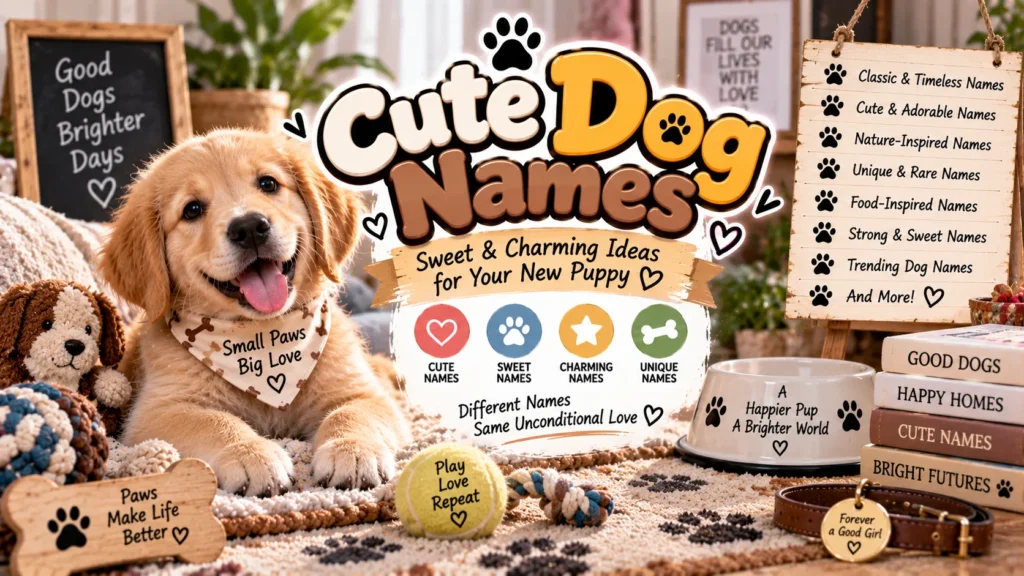 Cute Dog Names Sweet & Charming Ideas for Your New Puppy