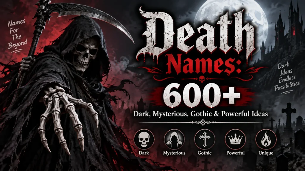 Death Names 600+ Dark, Mysterious, Gothic & Powerful Ideas