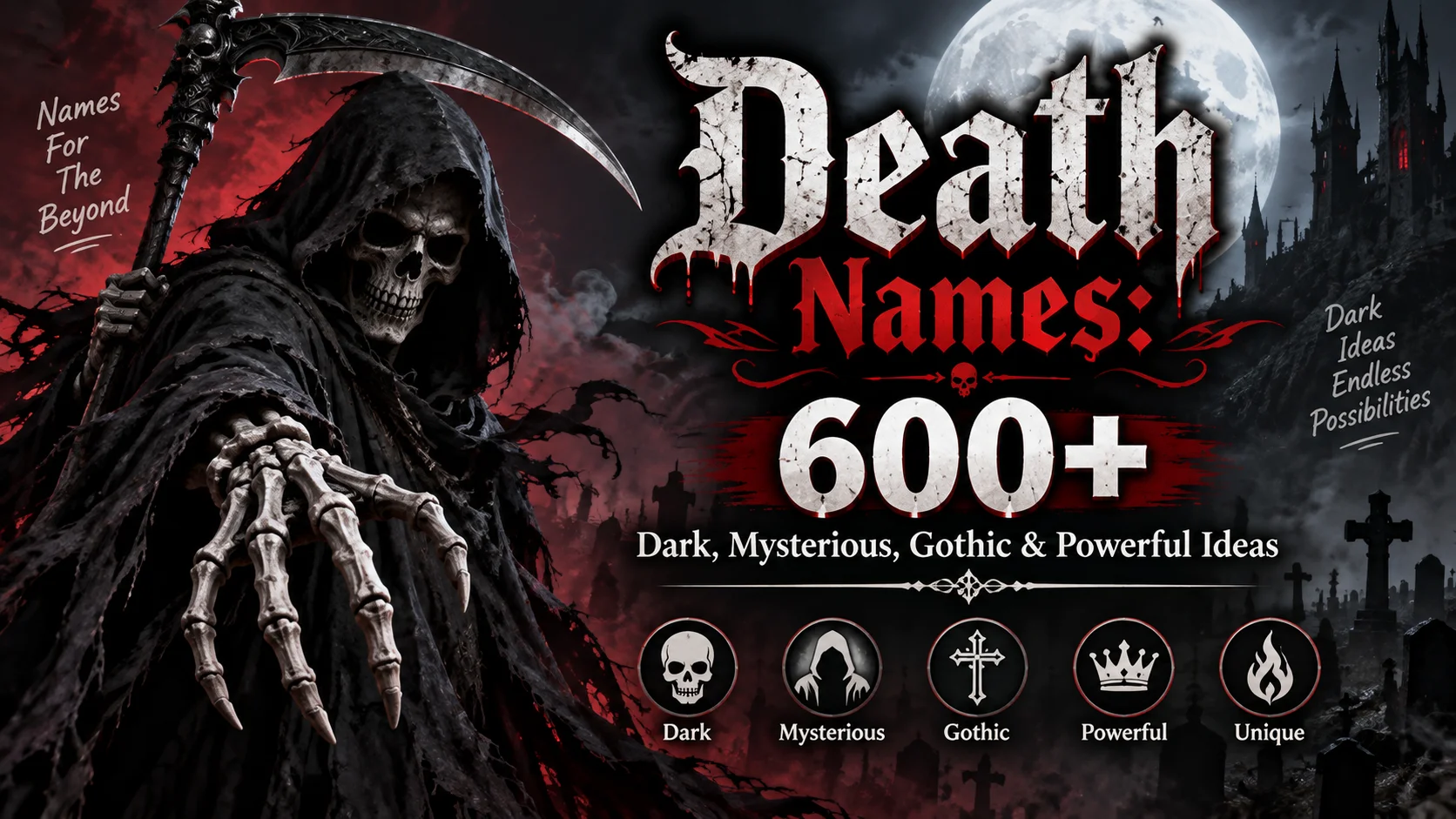 Death Names 600+ Dark, Mysterious, Gothic & Powerful Ideas