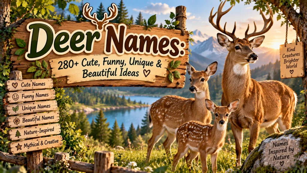 Deer Names 280+ Cute, Funny, Unique & Beautiful Ideas 🦌