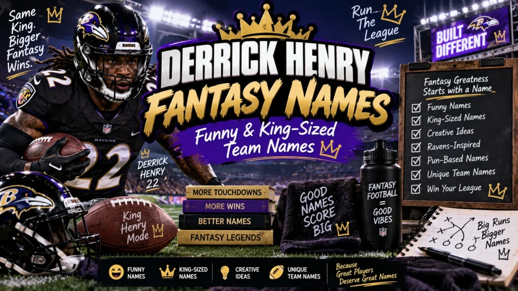 Derrick Henry Fantasy Names Funny & King-Sized Team Names