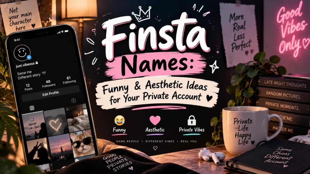 Finsta Names Funny & Aesthetic Ideas for Your Private Account