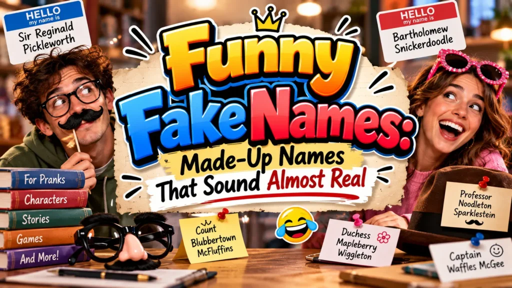 Funny Fake Names Made-Up Names That Sound Almost Real