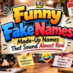 Funny Fake Names Made-Up Names That Sound Almost Real