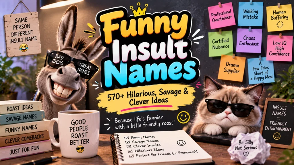 Funny Insult Names 570+ Hilarious, Savage & Clever Ideas