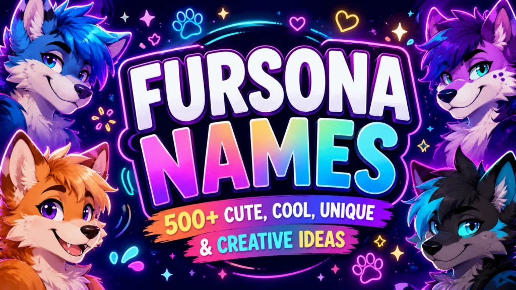 Fursona Names 500+ Cute, Cool, Unique & Creative Ideas