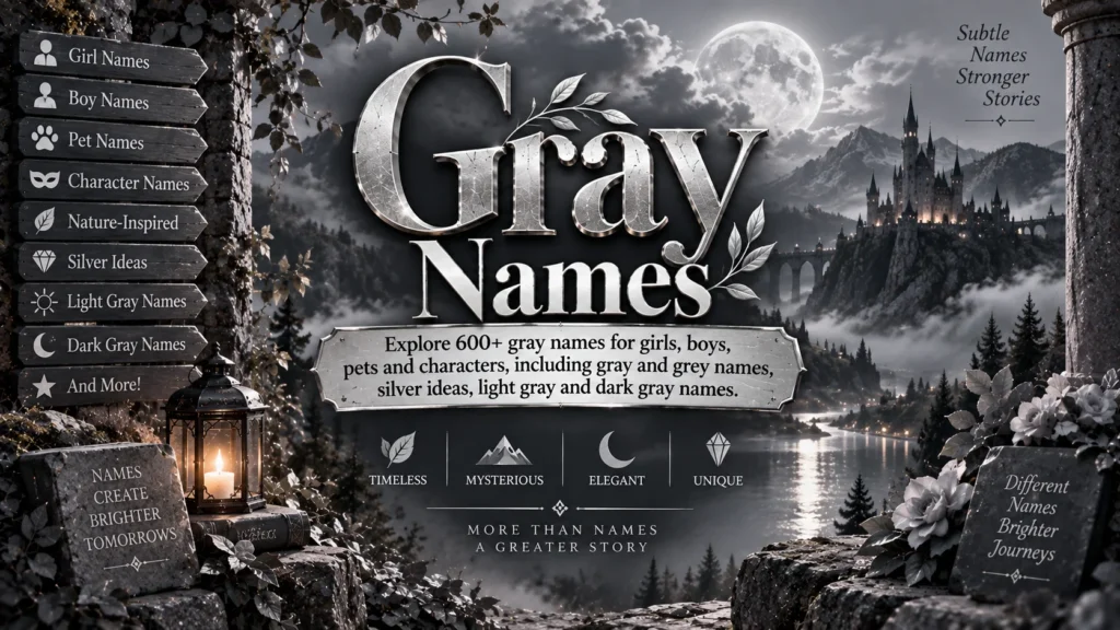 Gray Names: Mysterious Names Inspired by Silver & Shadows