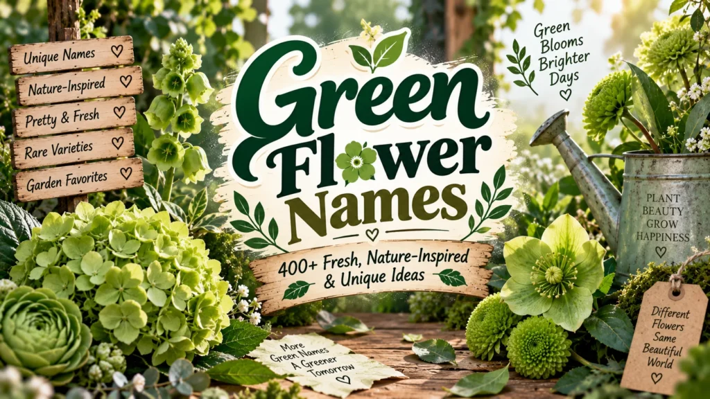 Green Flower Names 400+ Fresh, Nature-Inspired & Unique Ideas
