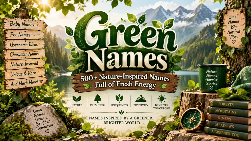 Green Names Nature-Inspired Names Full of Fresh Energy 🌿