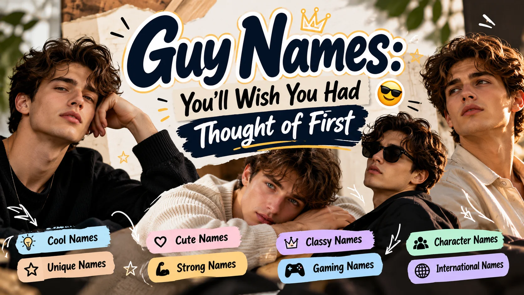 Guy Names You’ll Wish You Had Thought of First 😎