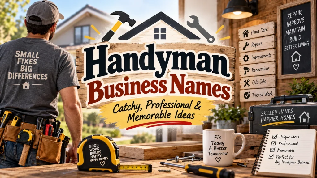 Handyman Business Names Professional & Memorable Ideas