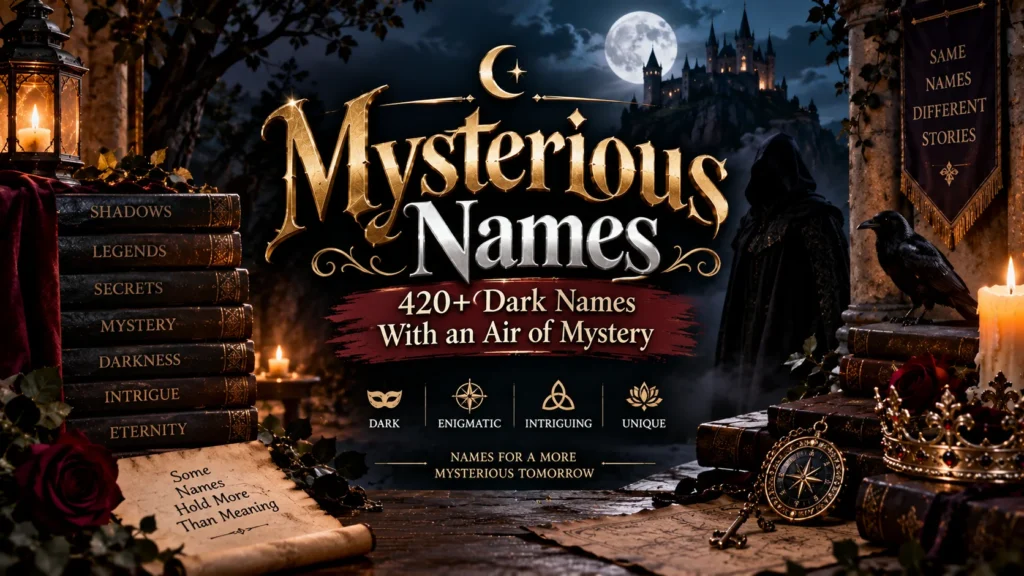 Mysterious Names 420+ Dark Names With an Air of Mystery