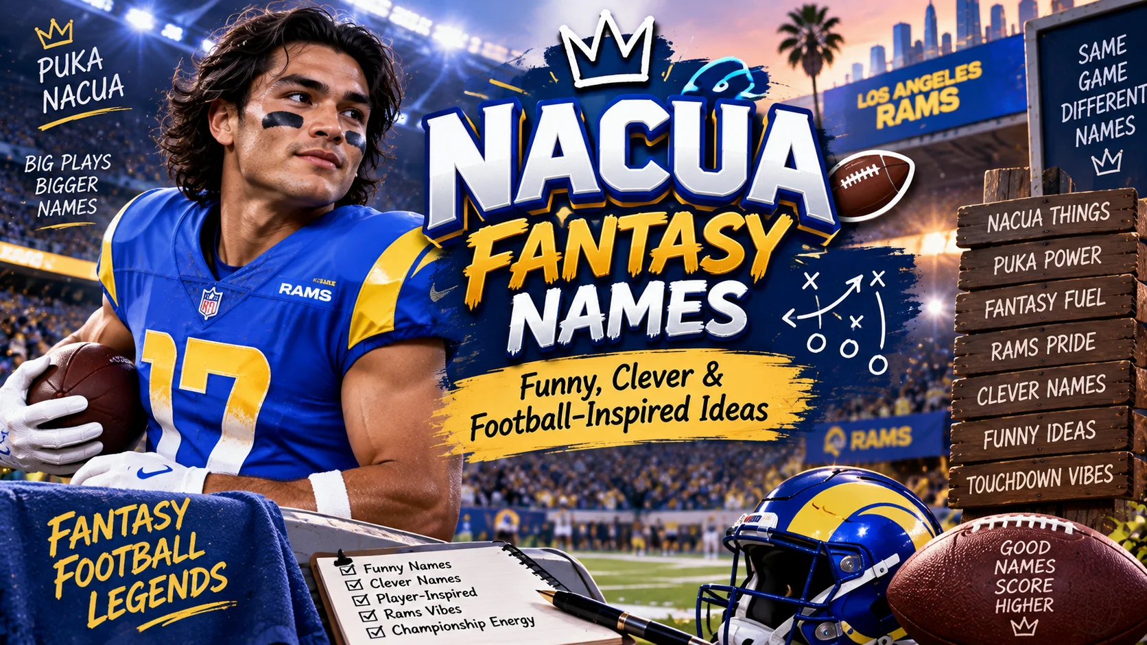 Nacua Fantasy Names Funny, Clever & Football-Inspired Ideas