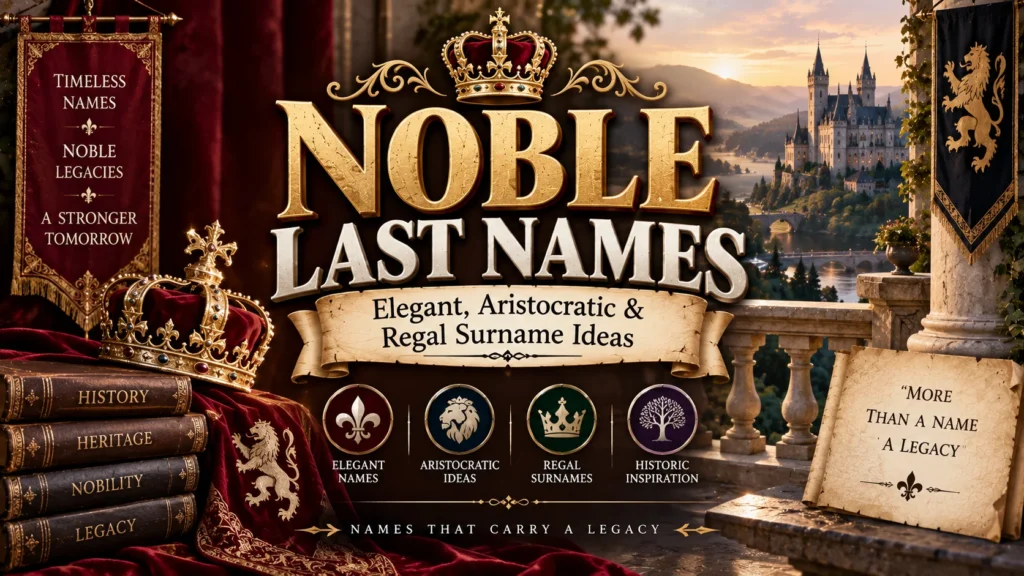 Noble Last Names Elegant, Aristocratic & Regal Surname Ideas