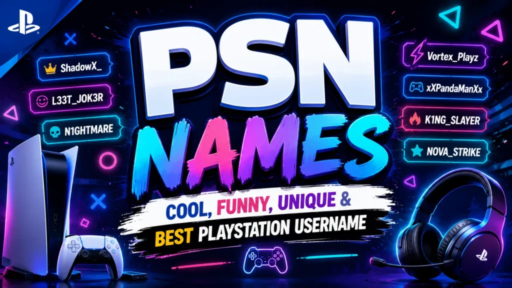 PSN Names Cool, Funny, Unique & Best PlayStation Username