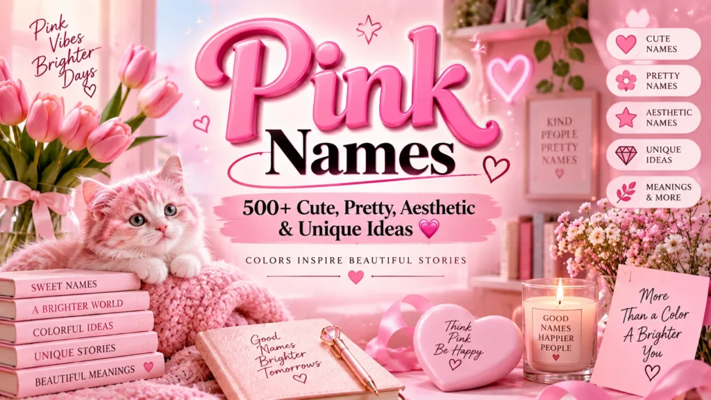 Pink Names 500+ Cute, Pretty, Aesthetic & Unique Ideas 💗