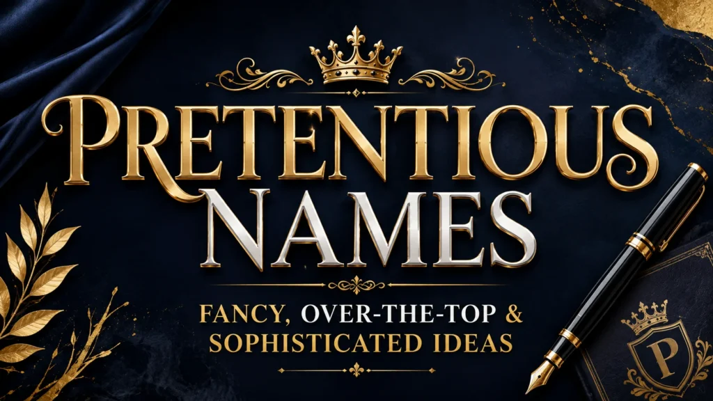Pretentious Names Fancy, Over-the-Top & Sophisticated Ideas
