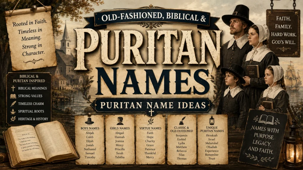Puritan Names Old-Fashioned, Biblical & Puritan Name Ideas