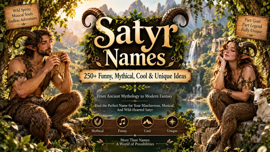 Satyr Names 250+ Funny, Mythical, Cool & Unique Ideas