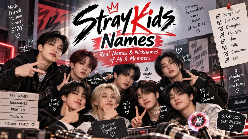 Stray Kids Names Real Names & Nicknames of All 8 Members