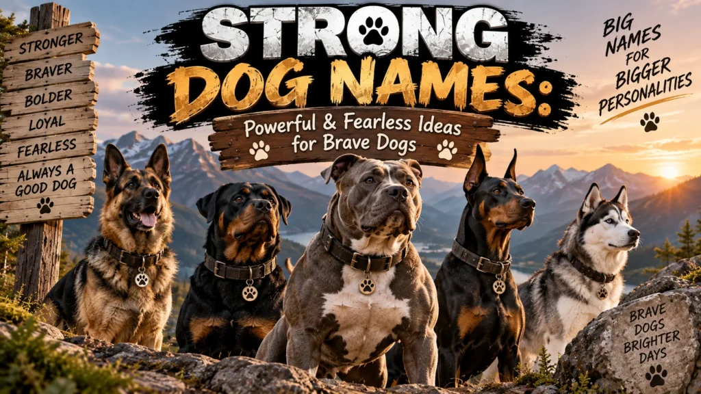 Strong Dog Names Powerful & Fearless Ideas for Brave Dogs