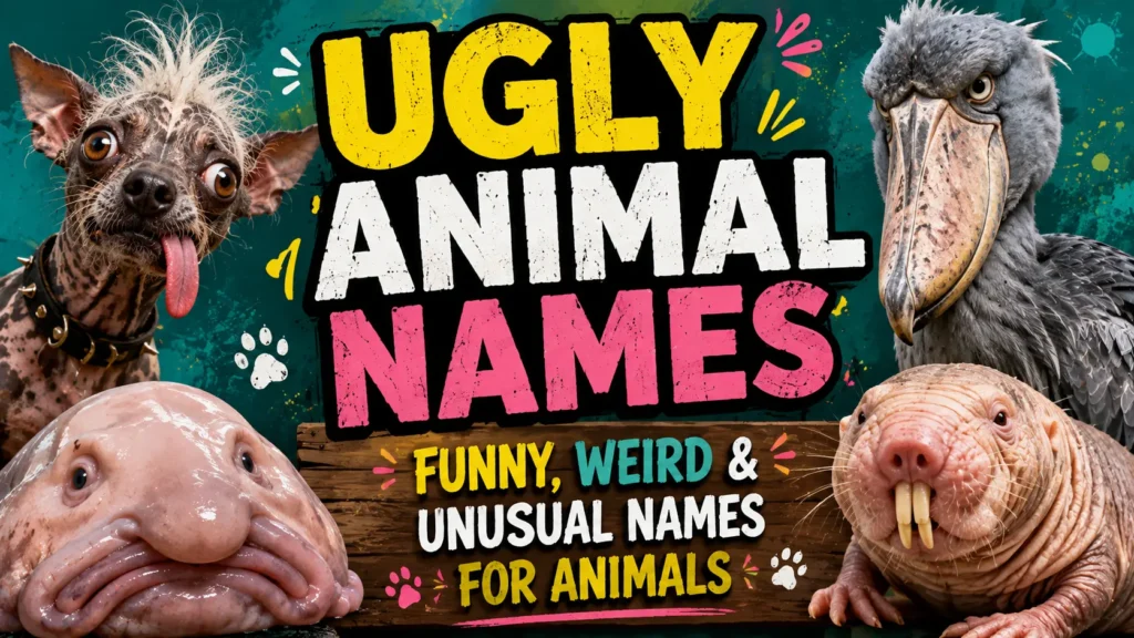 Ugly Animal Names Funny, Weird & Unusual Names for Animals