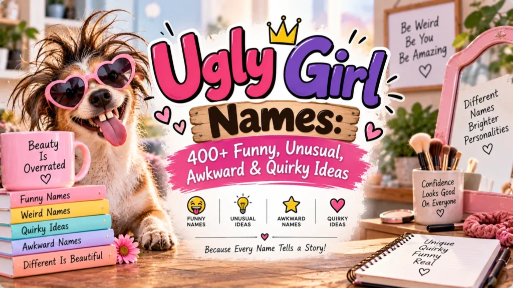 Ugly Girl Names 400+ Funny, Unusual, Awkward & Quirky Ideas