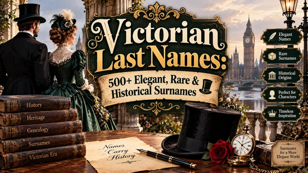 Victorian Last Names 500+ Elegant, Rare & Historical Surnames