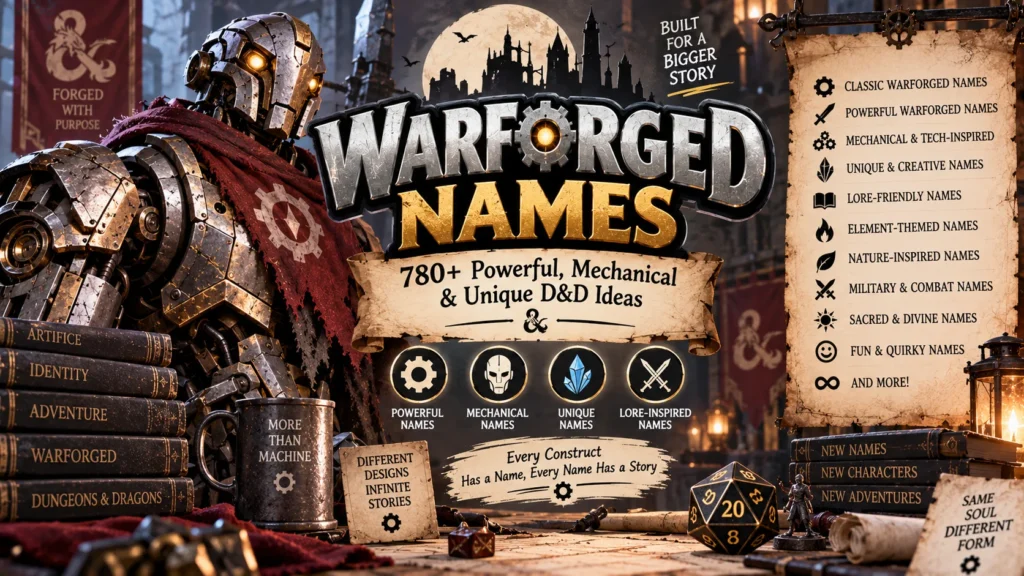 Warforged Names 780+ Powerful, Mechanical & Unique D&D