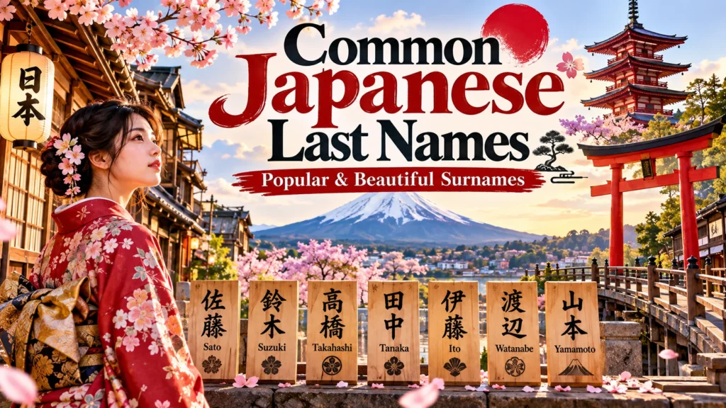 Popular Japanese Surnames in Spring Japan