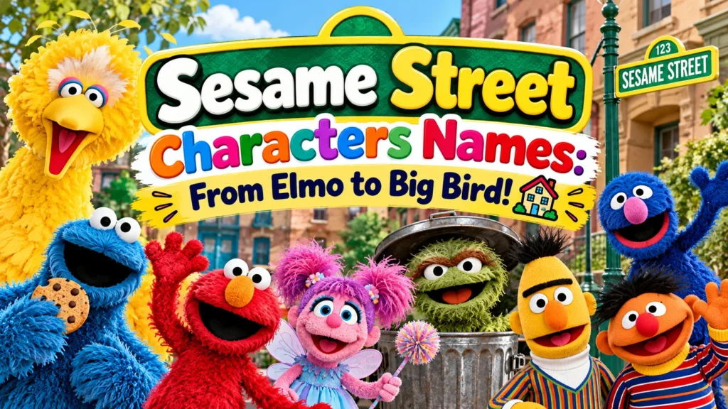 Sesame Street Characters Names From Elmo to Big Bird! 🐦