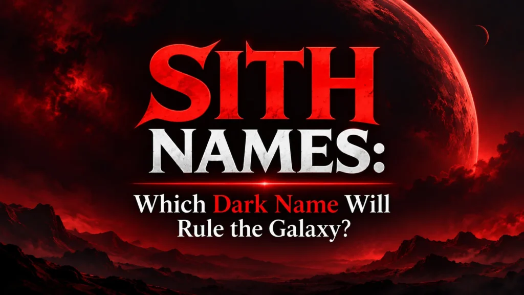 Sith Names Which Dark Name Will Rule the Galaxy ⚫🔴